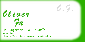 oliver fa business card